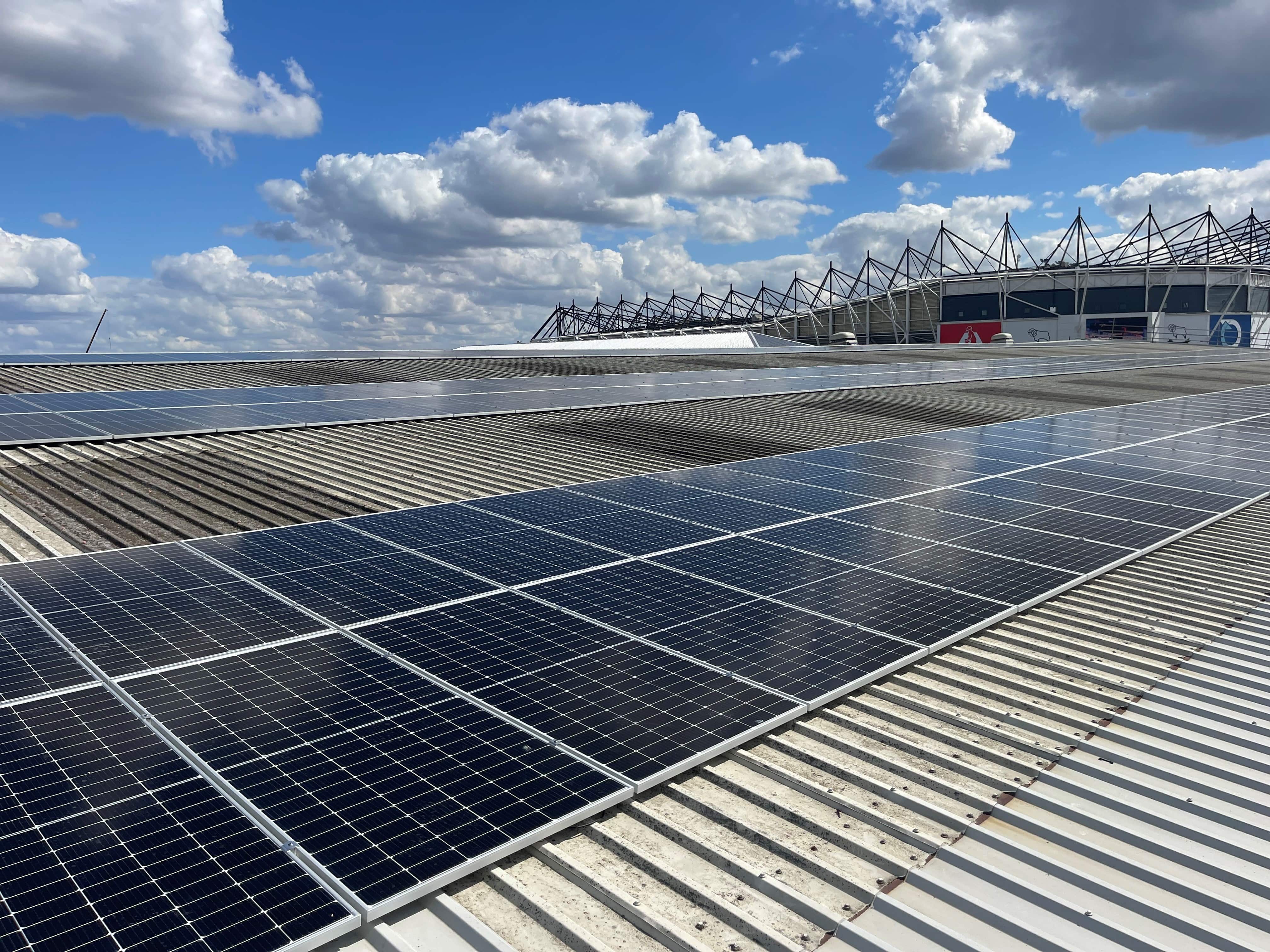 A solar panel on top of the Frenger Systems UK Office